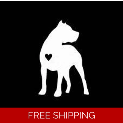 pitbull dog heart silhouette Pet Die Cut Vinyl Decal sticker pitbull dog heart silhouette Pet Die Cut Vinyl Decal sticker